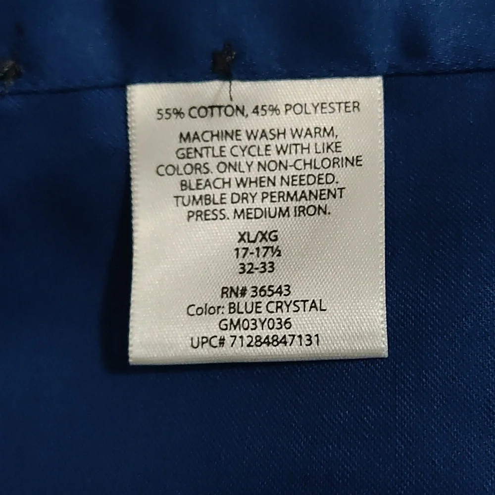 Mens George Blue Silky/Satin like Shirt - Picture 5 of 5